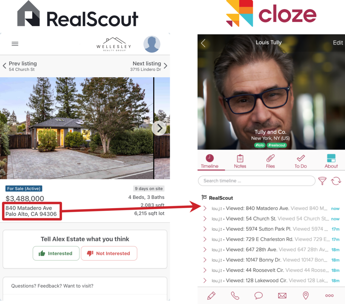 Cloze and RealScout: Automatic logging of timeline activity. 